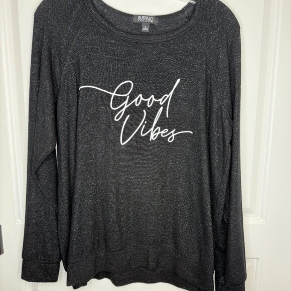 Buffalo David Bitton “Good Vibes” Long Sleeve Top M - Picture 6 of 6